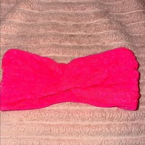 Bright Pink Lace Bandeau